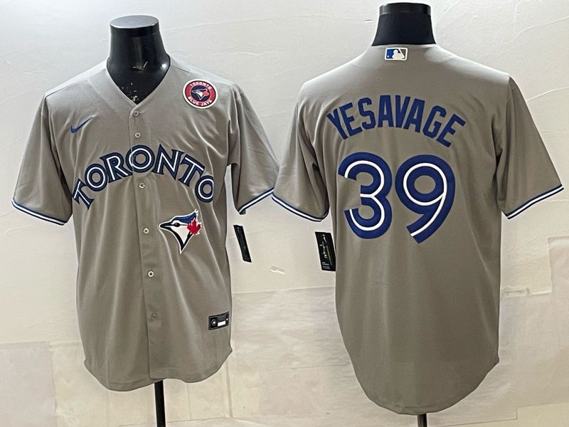 Men 2025 Nike Toronto Blue Jays #39 Yesavage Grey Game MLB Jersey 05->toronto blue jays->MLB Jersey